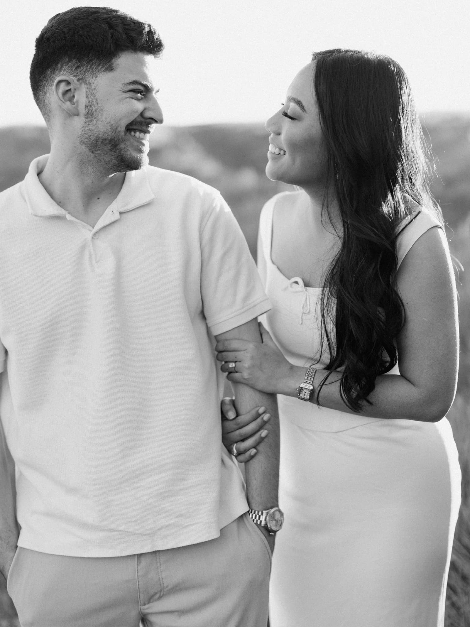 Couple laughing